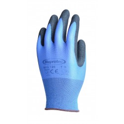 Anelku Gants de Travail Manches Longues PVC Attraper Imperméable Poignets Élastiques Bleu 64cm dépolie Résistance Chimique gants 
