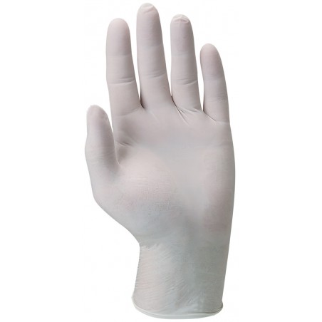 gants jetables non poudrés blanc