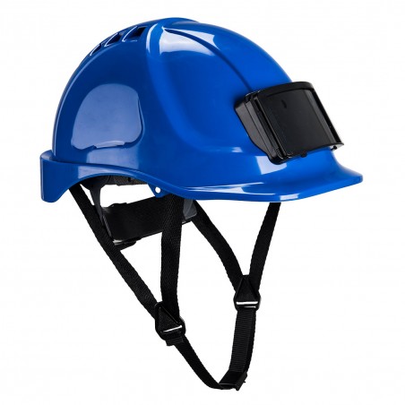 casque de travail bleu